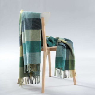 Plaid Green Shades Throw