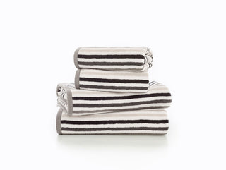 Bliss Linear Stripe Hand Towel Chrome