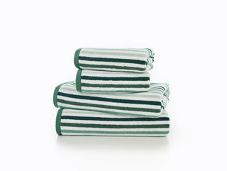 Bliss Linear Stripe Bath Towel Green