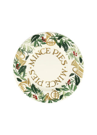 Bring In The Green Mince Pies 8 1/2 Inch Plate