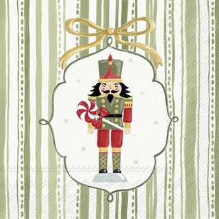 Frosty Nutcracker Green Cocktail Napkins