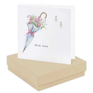 With Love Floral Umbrella Boxed Earrings