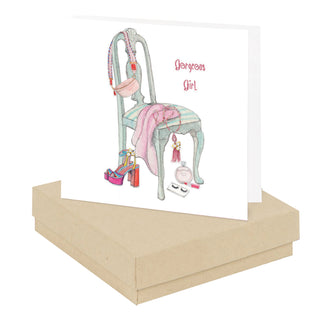 Gorgeous Girl Gold Plated Boxed Earring Card