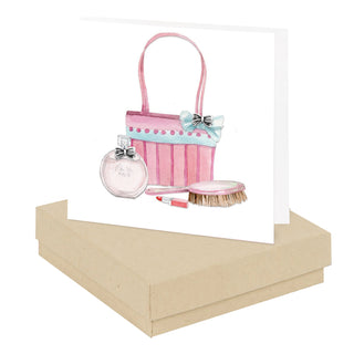 Handbag & Brush Bow Earring Card