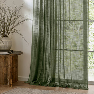 Cirrus Tab Top Sheer Curtain Panel Forest