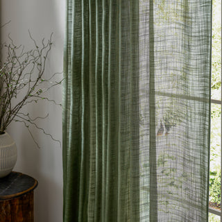 Cirrus Tab Top Sheer Curtain Panel Forest