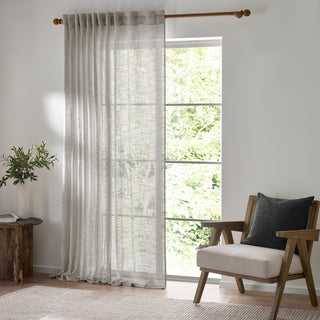 Cirrus Tab Top Sheer Curtain Panel Grey