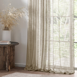 Cirrus Tab Top Sheer Curtain Panel Linen