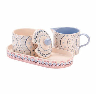 Spitalfields Silk Sugar & Milk Jug Set