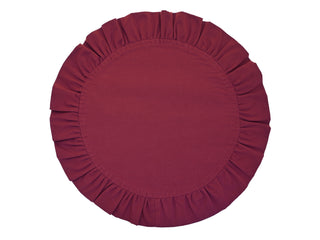 Merlot Round Ruffle Edge Placemat