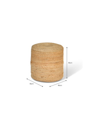 Cerney Jute Round Stool Natural
