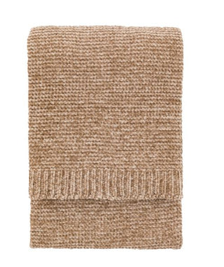Deco Luxe Chunky Chenille Throw Taupe