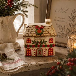 Christmas Sweet Shop Ceramic House Tealight Holder