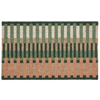 Printed Coir Pastel Broken Stripe Doormat