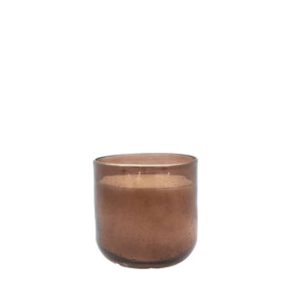 Pomegranate Brown Glass Candle Sml
