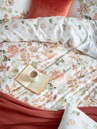 Lewcombe Terracotta Superking Duvet Cover Set