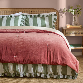 Edie Velvet Bedspread Rose