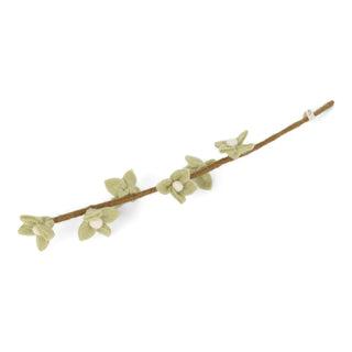 Felt Flowers on Stalk Mint Green