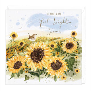 Feel Brighter Soon Sunflower Card