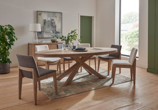 Falun Oval Medium Dining Table Smoked Oak