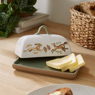 Forest Fable Ceramic Butter Dish