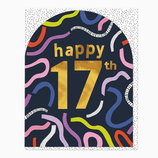 17 Today Streamer Birthday Card