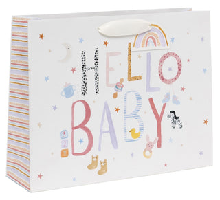 Hello Baby Baby Pink Large Landscape Bag