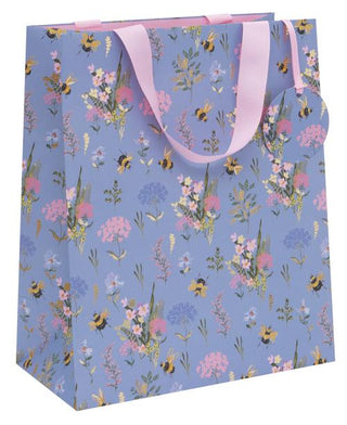Bee Meadow Blue Large Gift Bag