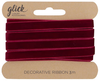 Red Velvet Fabric Ribbon 2m