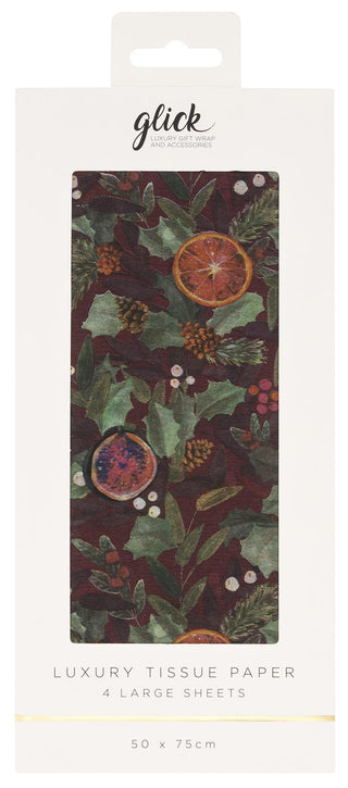 Citurs Holly Patterned Tissue Paper
