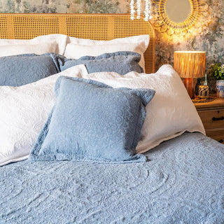Stonewash Cotton Cornflower Blue Standard Pillowsham