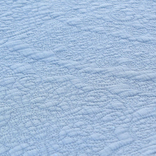 Stonewash Cotton Cornflower Blue Bedspread - 250 x 260 cm