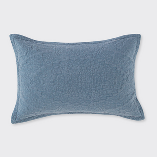 Stonewash Cotton Cornflower Blue Standard Pillowsham