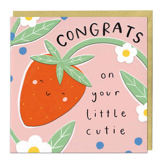 Little Strawbery New Baby Card