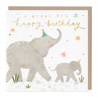 Happy Elephant Birthday Card