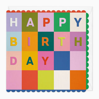 Birthday Scalloped Grid Card