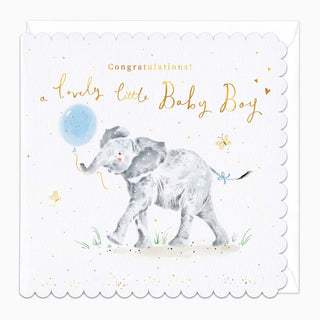 Elephant Baby Boy Card