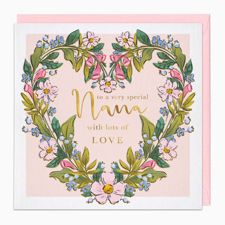 Floral Heart Nana Card