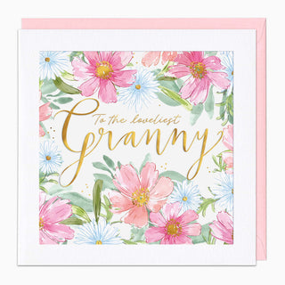 Painted Floral Granny Card
