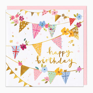 Union Jack Bunting Birthday Card
