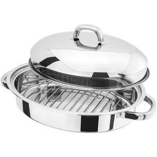 Judge Speciality Cookware, 36x 23x 18cm Oval Roaster with Rack