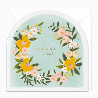 Spring Wreath Thank You Card