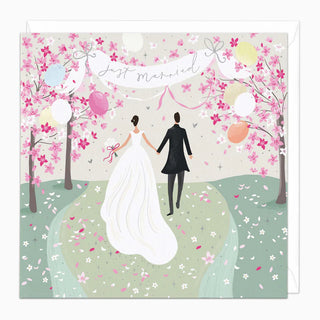 Blossom Trees Just Married Card