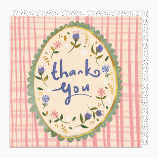 Gingham Thank You Card