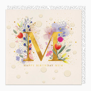 Feather Floral Mum Birthday Card