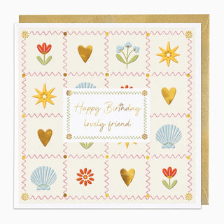 Coastal Patch Lovely Friend Birthday Card
