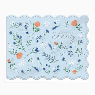 Floating Floral Nanny Card