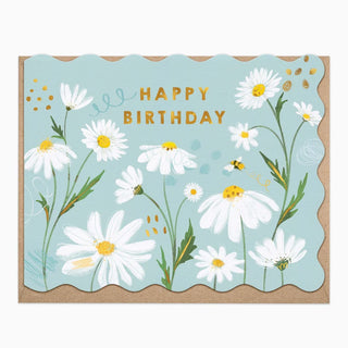 Wavy Daisy Birthday Card