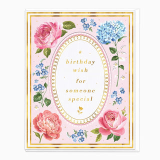 Vintage Floral Birthday Card