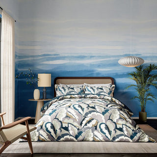 Calathea Double Duvet Cover Set Cornflower
